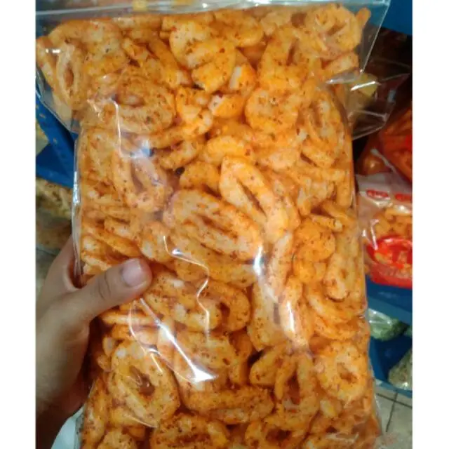 Krupuk Ikan Pedas Coin Super Pedas Camilan Kerupuk Cemilan Snack 150g