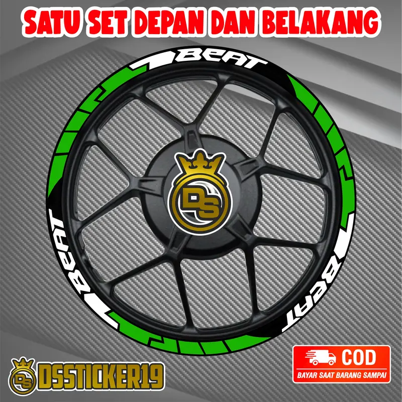 STIKER VELEG HONDA BEAT BARU DAN LAMA STICKER CUTTING LIS VELG BEAT Motorcycle 2