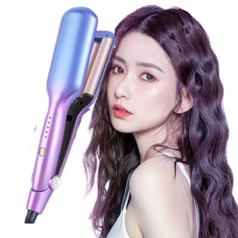 Máy Uốn Tóc Xoăn Hippie 3 Trục Dập Xoăn Gợn Sóng Nước 2 in 1