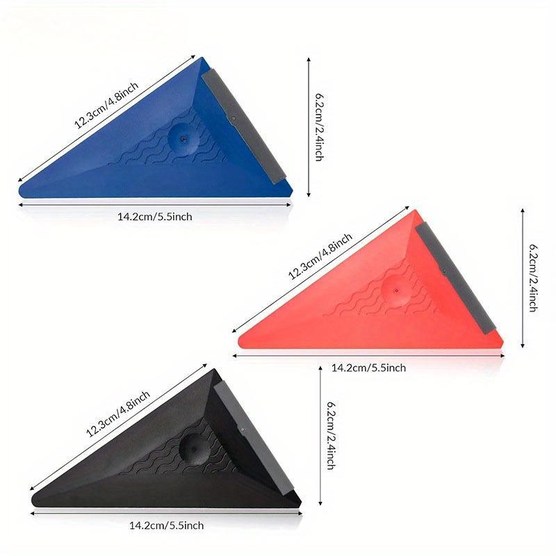 Car Film Scraper, 3 Counts/set Car Film Scraper Tool, Triangle Soft Scraper, Invisible Car Clothes Scraper, Multifunctional Scraper Tool for Car Film 1