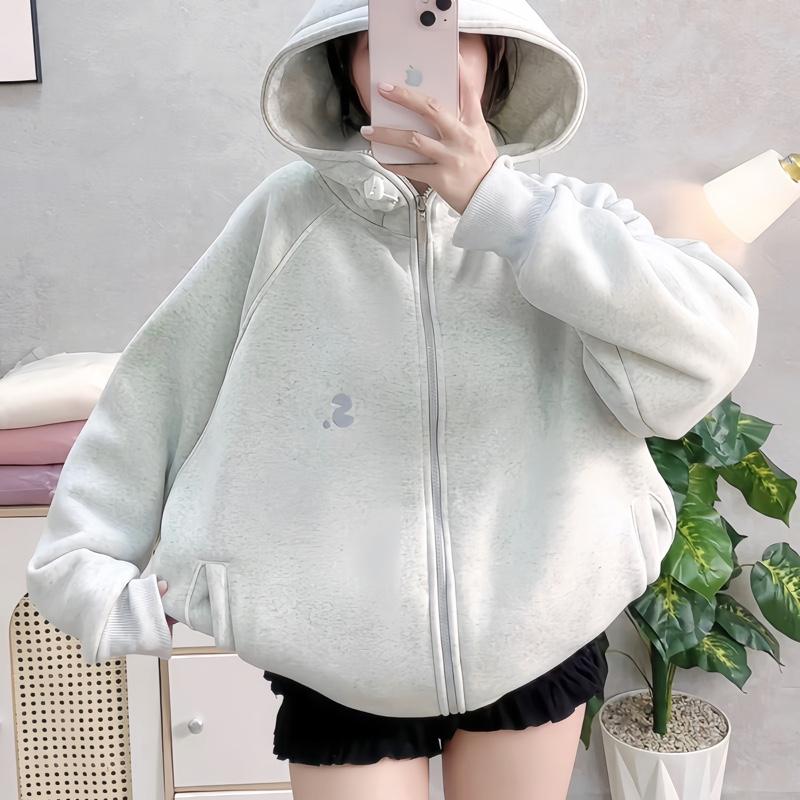 [FREESHIP] Áo khoác Hoodiezip nỉ bông cotton form boxy, hình thêu, khoá kéo cao dây rút bản đẹp, có túi trong nón to nhiều size hoô die