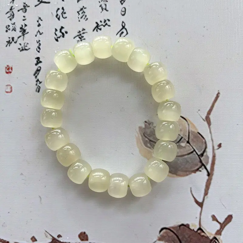Vòng Tay Chuỗi Ngọc Hòa Điền Tự Nhiên Dành Cho Nữ 10mm,  HE TIAN CHUAI