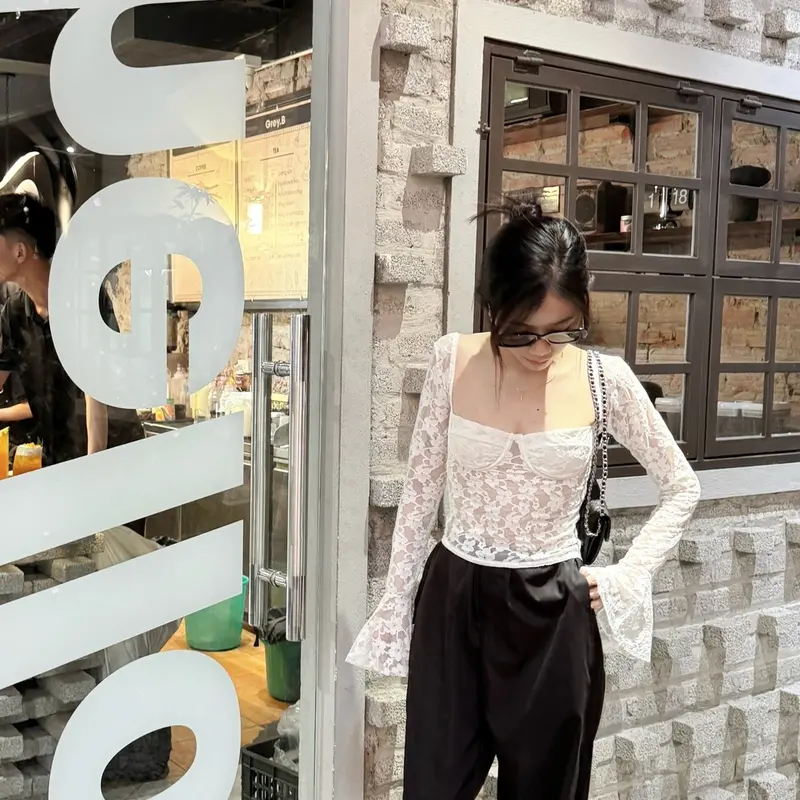 Áo ren cúp ngực Lameiz ảnh thật ảnh cuối 3