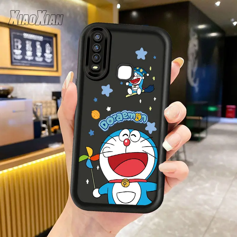 Cartoon Doraemon windmill Phone Casing Case For VIVO Y17 Y11 Y15 Y12 Y12i  Y3S 1901 1902