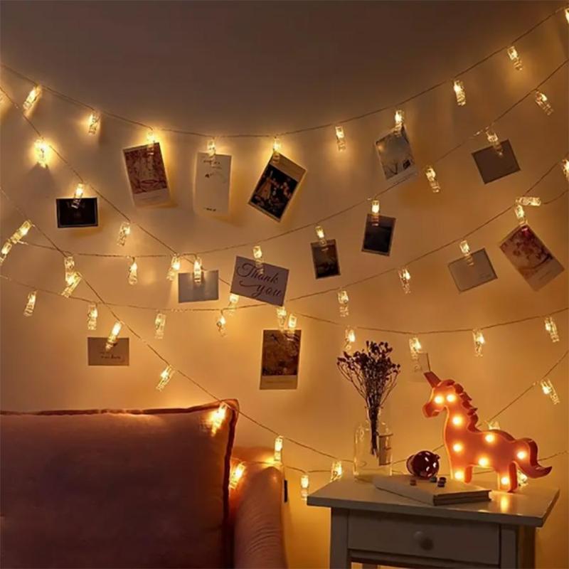 Photo Clip String Light Decoration without Battery, String Light for DIY Picture Wall Decor, Room Decor, Hanging Light for Wall Festival Party Wedding Decor, Gifts for Family Friends Girlfriend Men, Birthday Gifts, Valentine's Day Gift 3