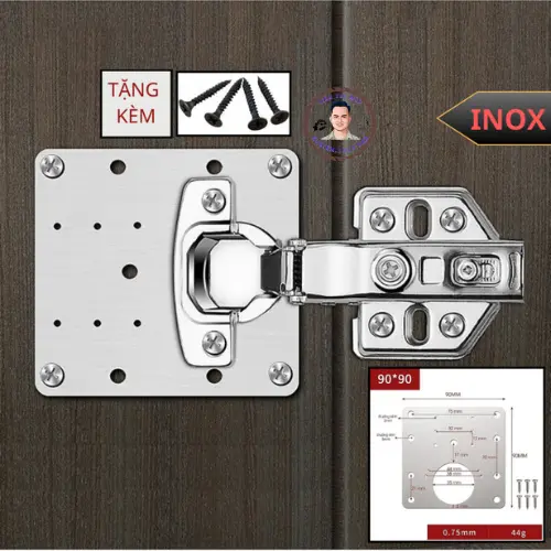 Combo Tấm vá sửa chữa bản lề, cửa tủ - TẶNG kèm vít 1