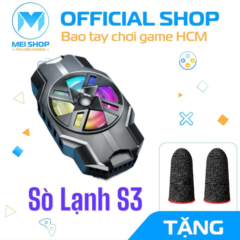 Quạt Tản Nhiệt Sò Lạnh Cho Điện Thoại S3 - Kẹp 2 Chiều, Làm Mát Cực Nhanh - Phù Hợp Mọi Dòng Điện Thoại - Tặng 1 Đôi Bao Tay