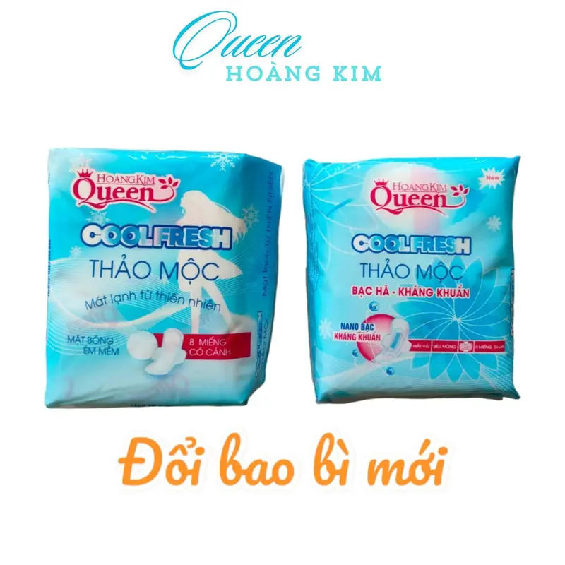 [ 10 Gói Tặng 2 ] Băng Vệ Sinh The Mát Thảo Mộc Cực The Mát Dùng Ngày NhiềuGói 8 Miếng Bề mặt Bông 6