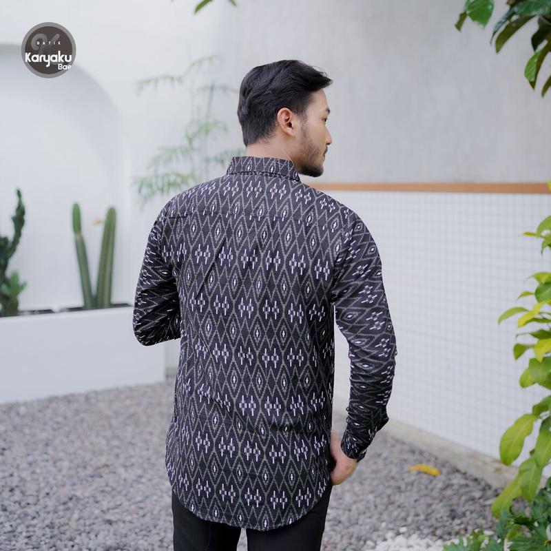 COUPLE GAMIS PREMIUM NAELA KEMEJA PANJANG BATIK KARYAKU Baju Katun Muslim Wanita Motif Pasangan Dress 7