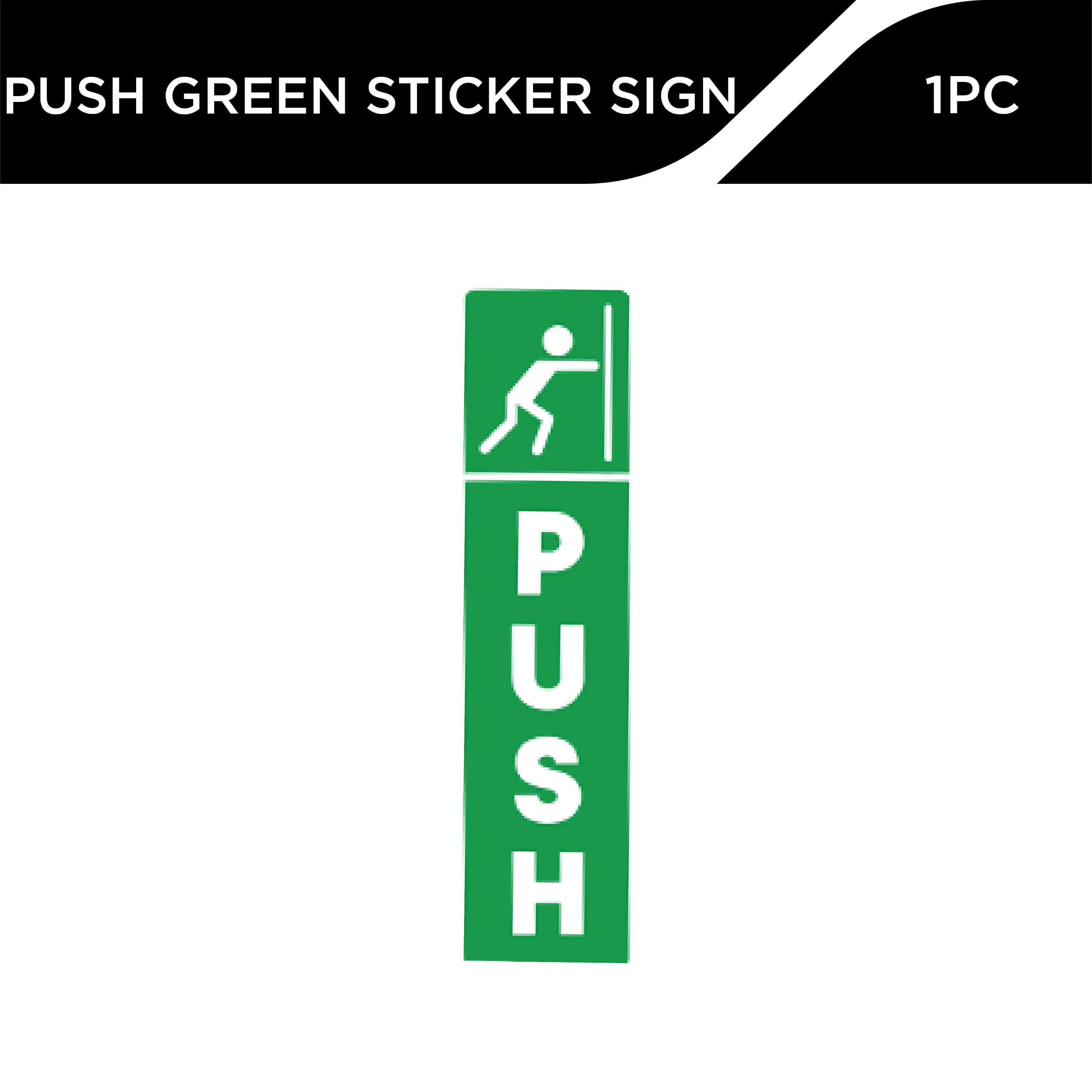 DSign Push and Pull Door Signage Sticker | 2x8 Inches Waterproof ...
