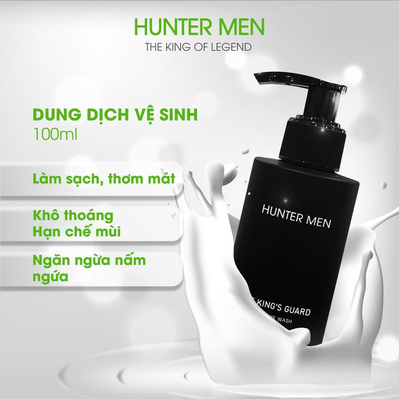 Gel vệ sinh nam HUNTER MEN 100ml | TẶNG Hộp đựng Hunter Men 1