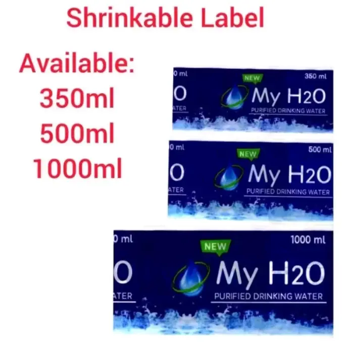 Generic Shrinkable Label for pet bottles 350ml 500ml 1liter