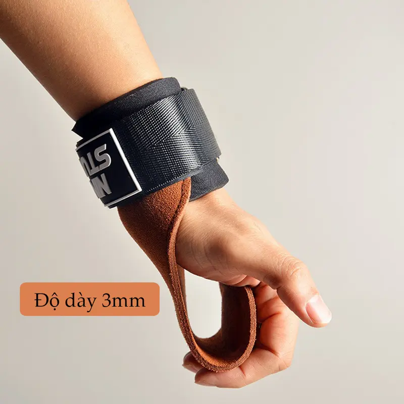 (1 đôi)Găng Tay Tập GYM, Dây kéo lưng Lifting Straps Nine Study đa năng hỗ trợ tập Gym, Deadlift, lên xà, nâng tạ 4