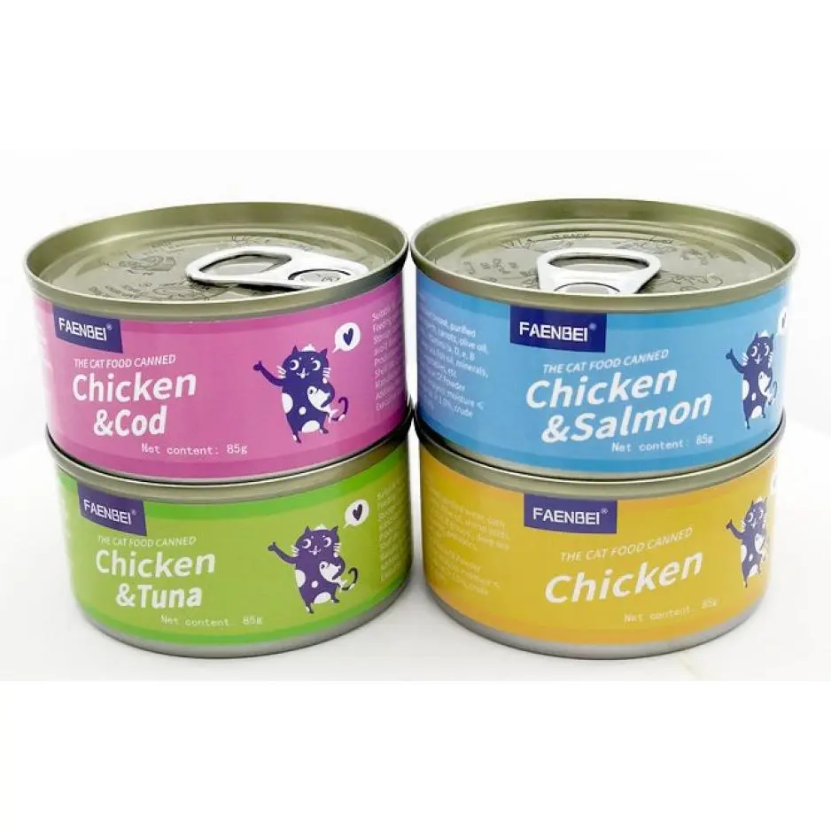 Cat pet food Cat wet food Cat canned chicken Salmon Tuna cod four flavors