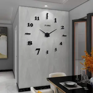 COD jam dinding jumbo 80-150cm DIY Dekorasi kamar aesthetic hiasan Acrylic