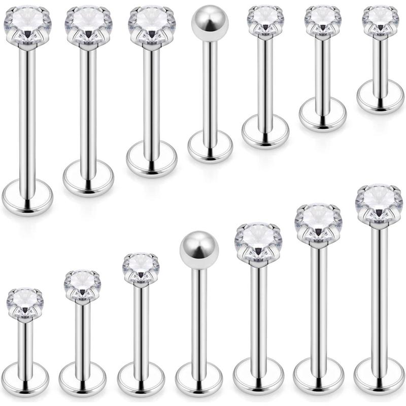 20G 16G 14G Different Sizes Lip labret Monroe Medusa Rings Stud ...