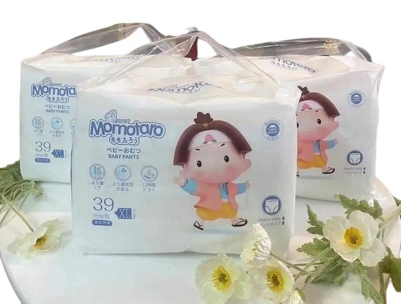 ( combo 4b  )Bỉm tã dán/quần MOMOTARO S112/M96/M92/L84/XL78/XXL72/XXXL70 Cho Bé