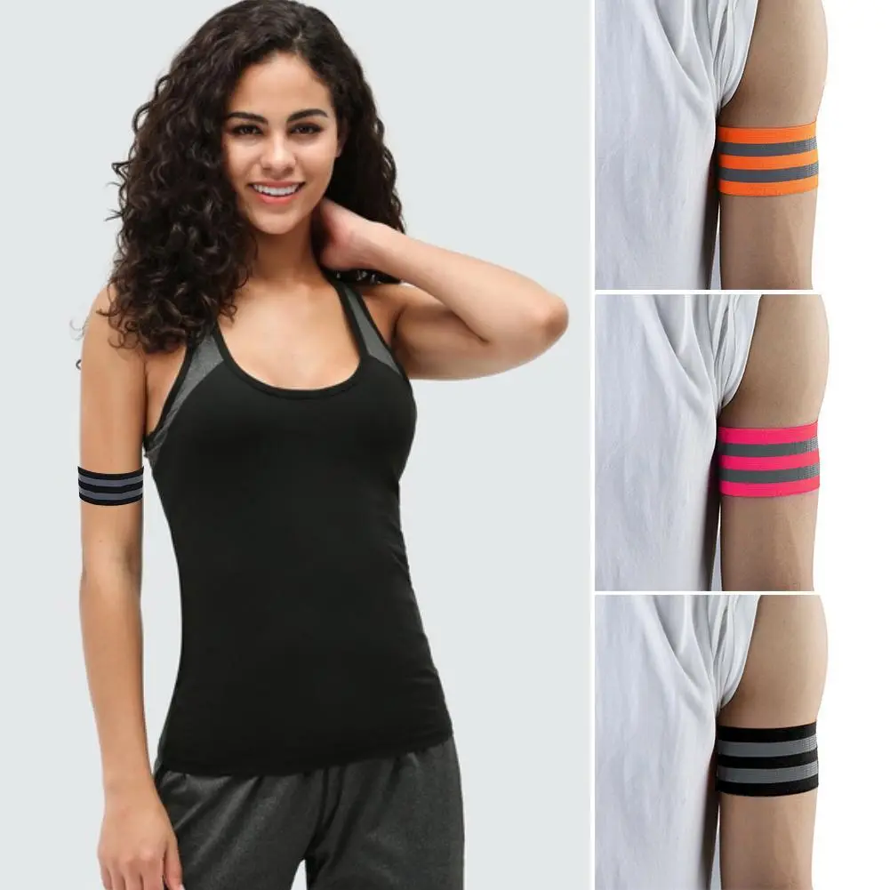 Reflective Bands Elasticated Armband Wristband Ankle Leg S Safety Reflector Tape Ss For G0V8