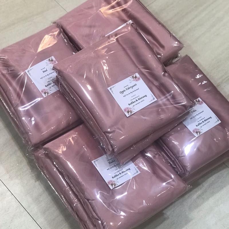 Paket Bridesmaid Satin Velvet + Paperbag TERMURAH 5