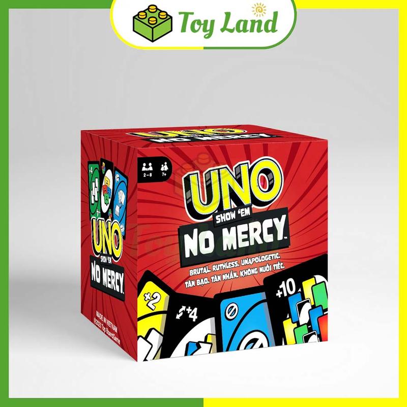 [No Mercy] Bài Uno No Mercy Nâng Cấp 165 Lá Luật Chơi Khắc Nghiệt Trò Chơi Thẻ Bài Dày Cao Cấp Boardgame Nhóm Bạn