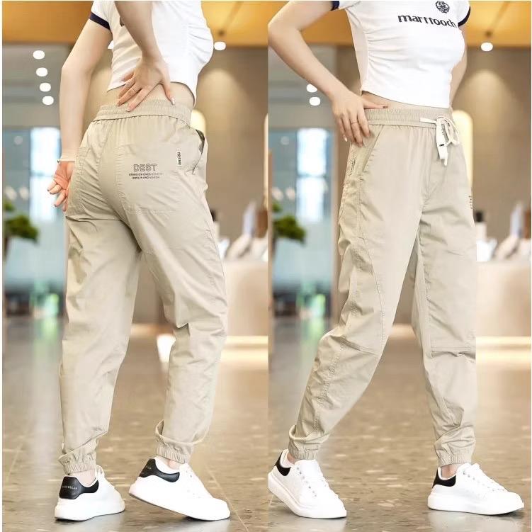 ( Com bo )Quần Jogger Thể Thao Nam Nữ Chất  Rộng, Phong Cách quần kaki 9