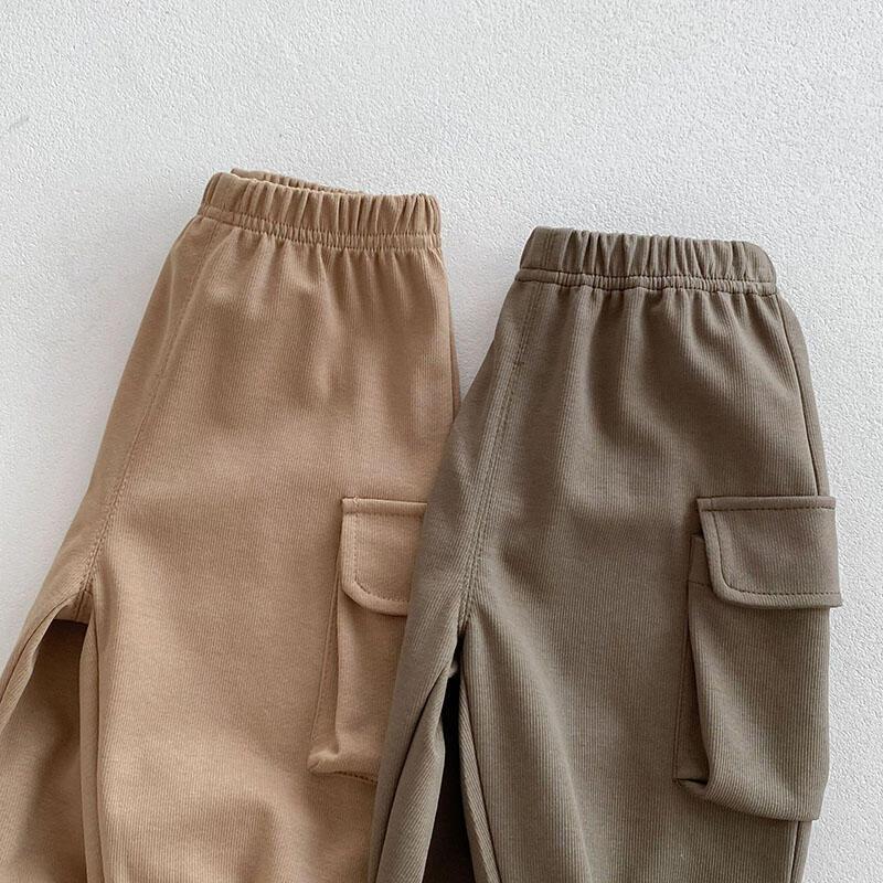 Product Introduction of New Autumn Kids Trousers 0 5T Boys Solid Color Casual Harem Children Baby Simplicity Cargo Pants 13