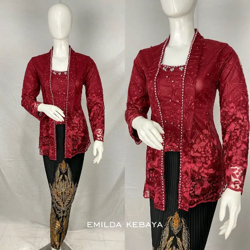 Kebaya KutuBaru / KutuBaru Tille / Kebaya Modern / Kebaya Remaja / Kebaya Tradisional / Kebaya Kutu Baru Pendek Tille Payet Modern 4