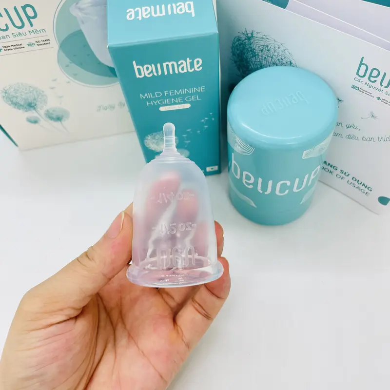 Cốc nguyệt san BeuCup - An toàn với silicone nhập khẩu từ Đức - Tặng kèm 1 mini Vĩnh hồng xuân dành cho Nữ 6