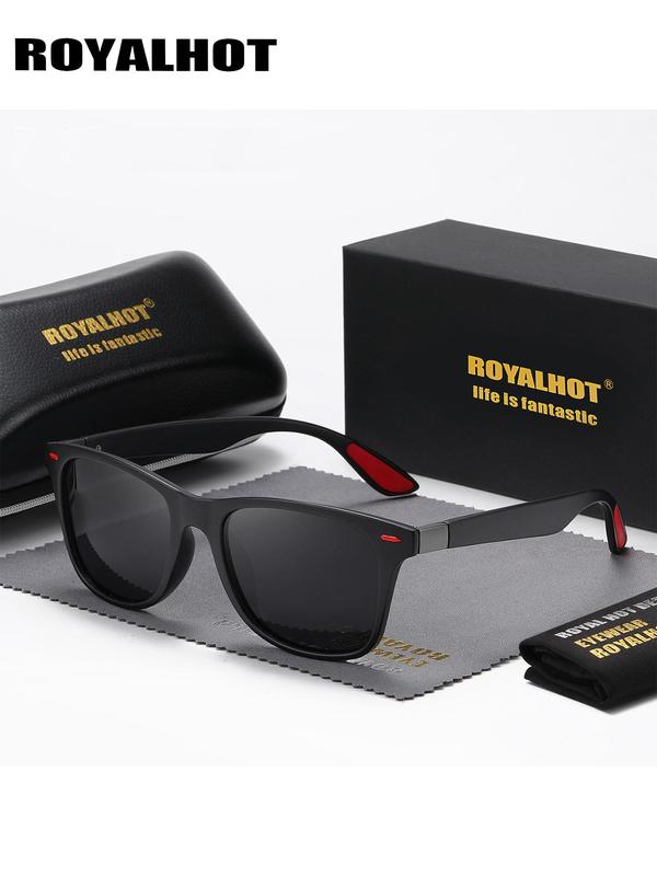 Unisex Polarized Sunglasses for Everyday Use, 1 Pair Square Frame Fashion Sunglasses, Casual Trendy Sunglasses for Outdoor Sports Activities As Gift for Friends 1