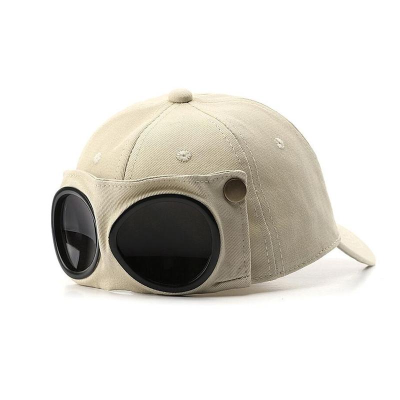 Product Introduction of Korean Glasses Baseball Cap Unisex Cute Cat Ears Pilot Glasses Hat Street Sunglasses Baseball Cap Pilot Cap For Men And Women 22