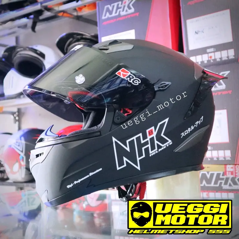 HELM NHK RX9 BLACK DOF PAKET GANTENG 2