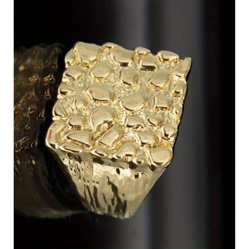 Product Introduction of Golden Ring For Men - Simple Style Square Shaped Ring - Casual Jewelry Gift for Men - For Everyday Wear 12