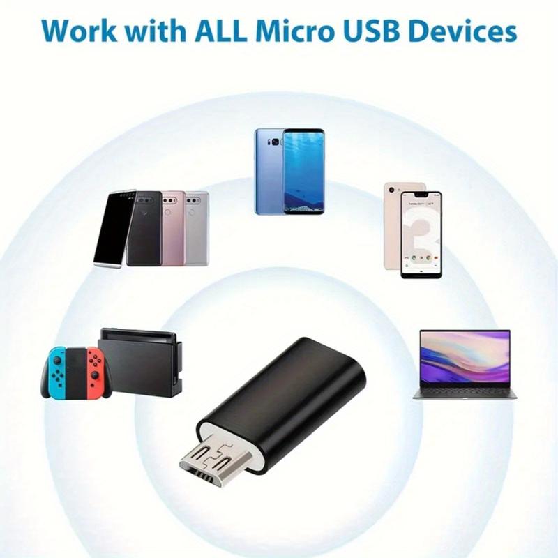 Product Introduction of 4pcs USB to USB C Adapter, USB C to USB 3.0 OTG, Micro USB to USB C - Compatible with For MacBook Pro, For SamSung For Galaxy, Smartphones, Laptops, In-Car Use & More 5