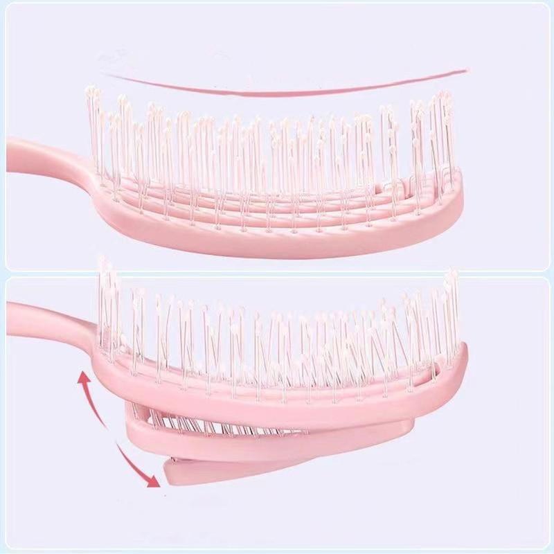 Hollow Curved Mosquito Coil Comb, 2 Counts/set Scalp Massage Comb, Hairdressing Comb for Women, Girls, Men, Stylists, Barber, Curly Hair Detangling & Styling Tool 2