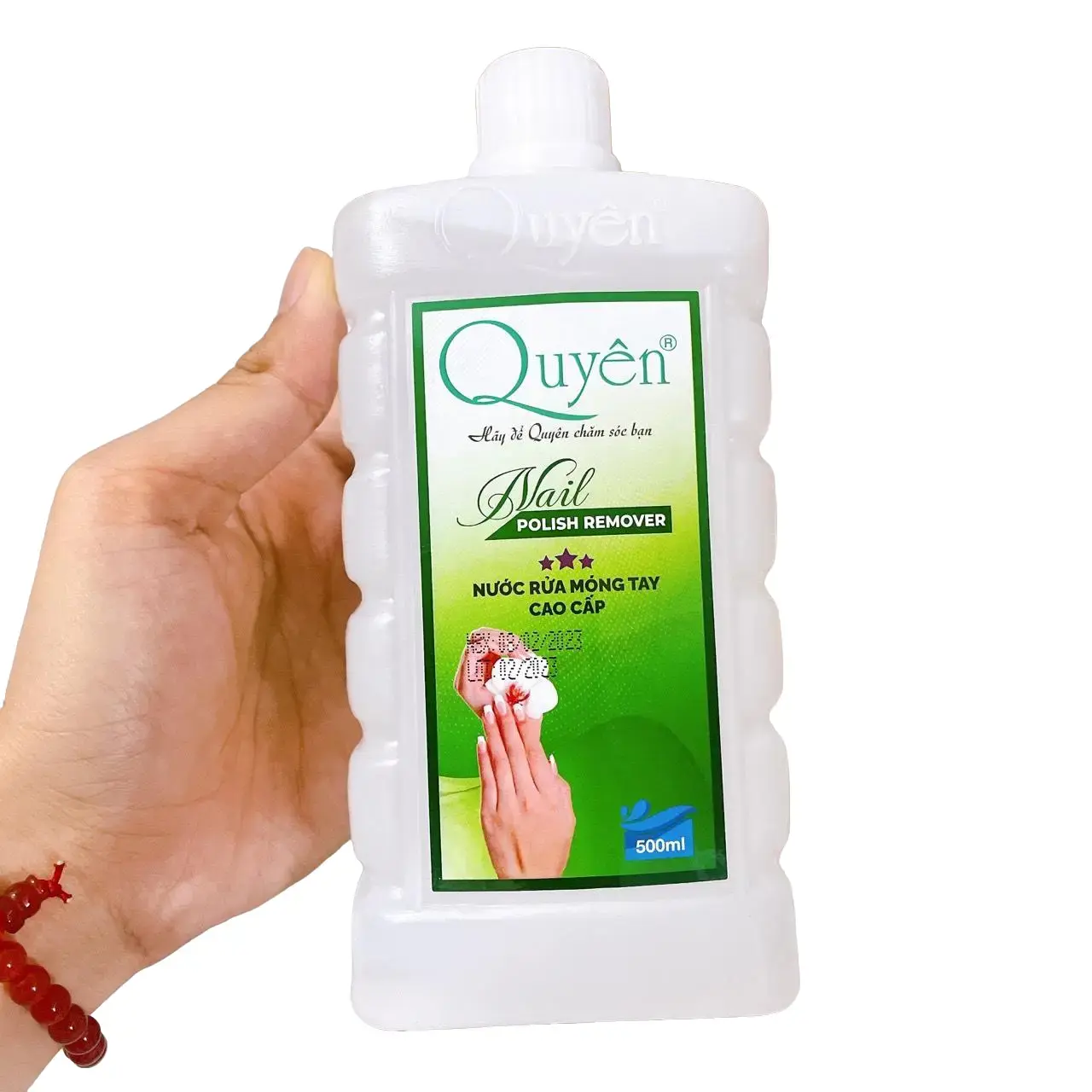 Nước rửa m.óng Quyên - 500ml, tẩy sạch vết bẩn, màu sơn trên m.óng t.ay Phá Gel Nữ