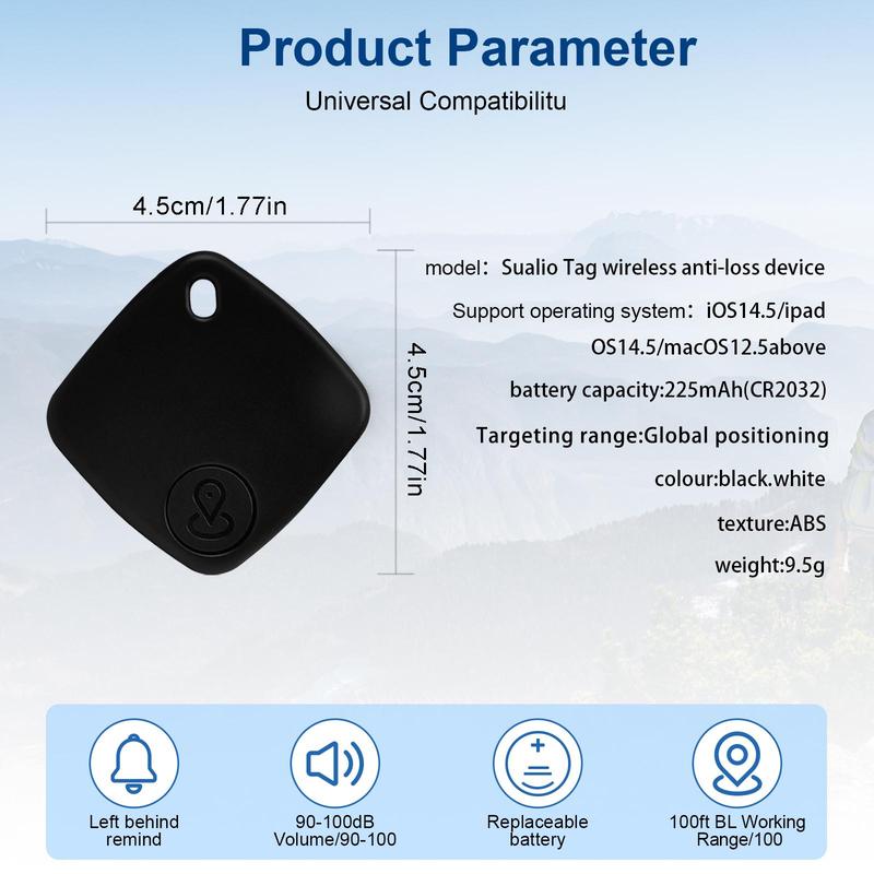 Product Introduction of Smart Tracker Item Finder, 1 Count Smart Item Locator for Keys, Bags, Luggage, Pets, Anti-lost Locator, GPS Tracker for iOS 1