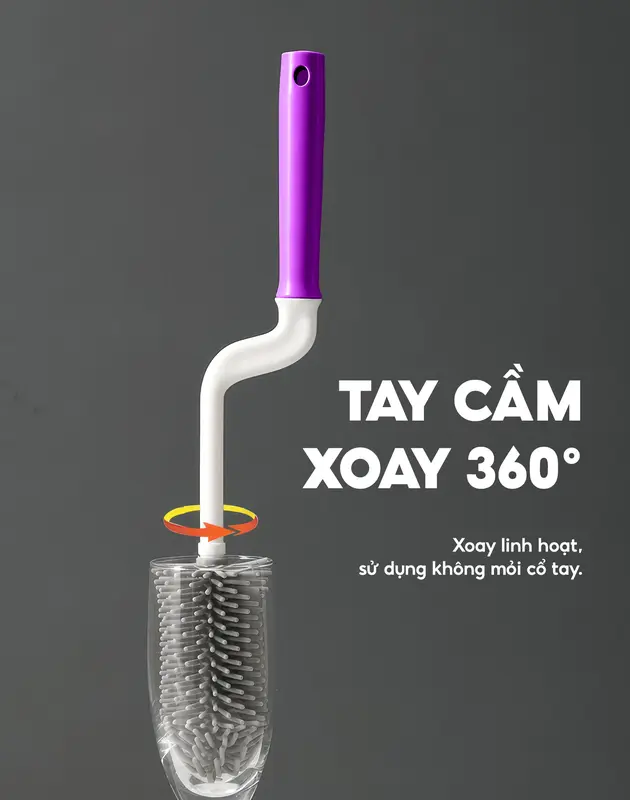 ( COMBO ỐNG HÚT) Bàn chải làm sạch, cao su mềm đa chức năng Topgiakids 6