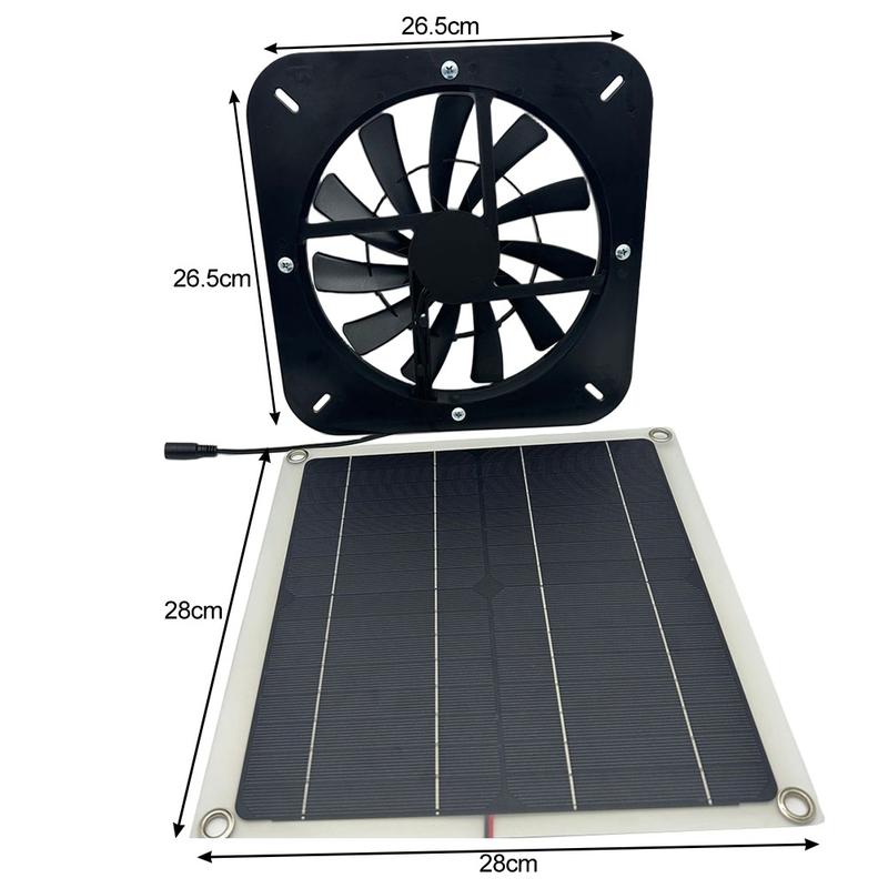 15W 18V Solar Panel Ventilation Fan Low Noise Solar Ventilating Exhaust Fan 2