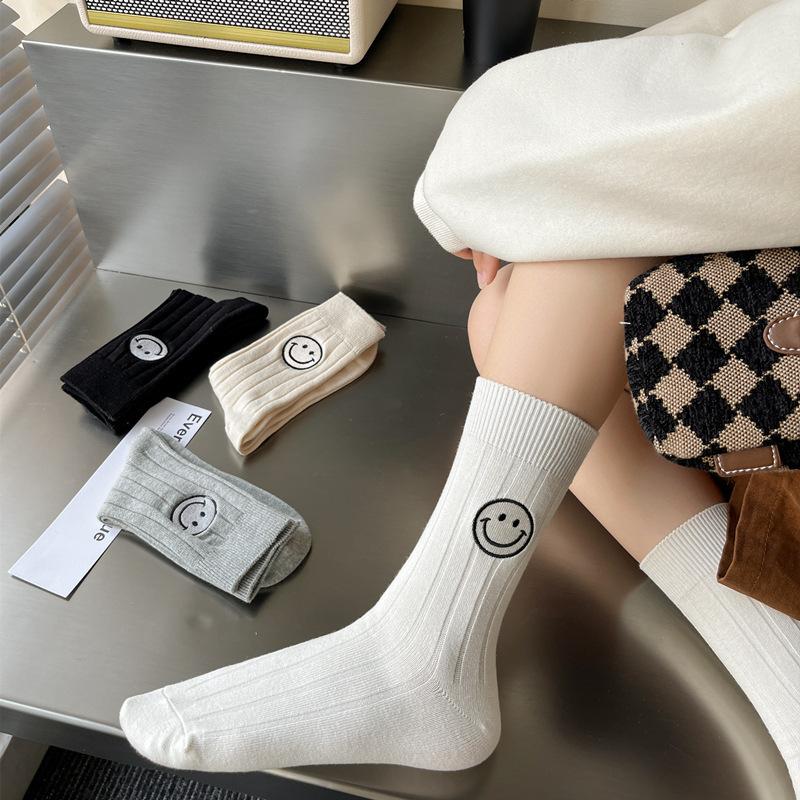Product Introduction of ถุงเท้าข้อยาว ย็บปักถักร้อย ถุงเท้าแฟชั่น Cotton Summer Ankle Plain 3