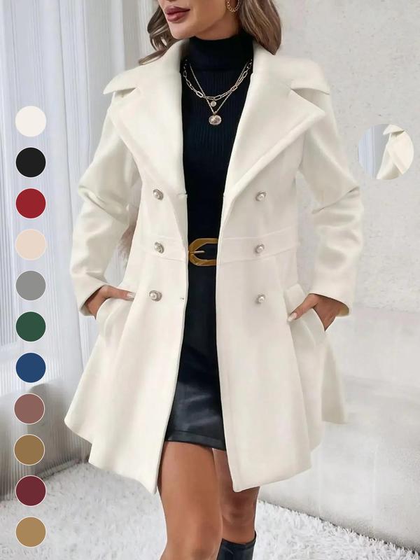Casual Daily Buttons Gross Turn-back Collar Outerwear(4 Colors) Casual Daily Buttons Gross Turn-back Collar Outerwear(4 Colors)