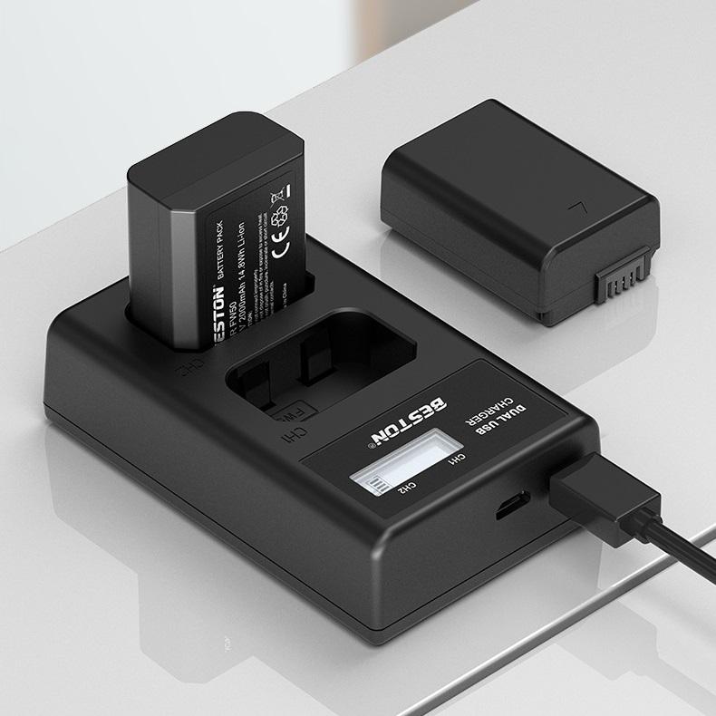 Bộ Pin NP-FW50 2000mAh + Sạc Beston Cho Máy Ảnh Sony a6100 a6300 a6500 NEX-C7 a33 a37 a55