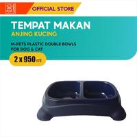 Gambar M-Pets Plastic Double Bowls 2 x 950 ml /Tempat Makan Hewan dari M-Pets Volk Pets Indonesia Kota Tangerang 3 Tokopedia