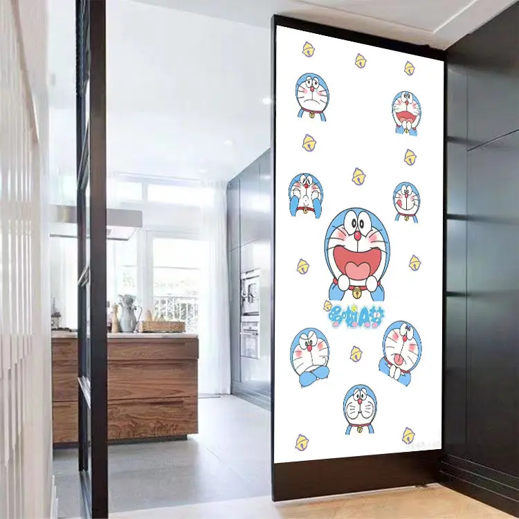 Phim Dán Cửa Sổ, Thiết Kế Hoạt Hình, Trong Suốt, Chống Lộ, Họa Tiết Doraemon, Thích Hợp Cho Phòng Tắm Và Phòng Ngủ, Trong Suốt, Chống Lóa 1