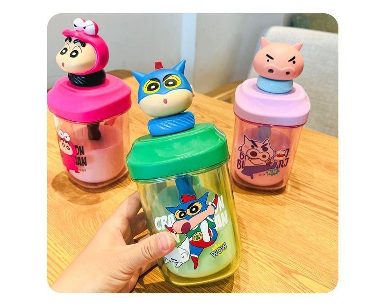 Product Introduction of [See Taotao] Cartoon Xiaoxin Children Student Straw Cup Summer High Temperature Resistant Blending Cup Good-looking Mug Household Cute Kettle Thermos Bottle Flasks Lid Plastic Portable Water Bottles Cover Insulated Silicon Tumbler Bottled Drinkware 24