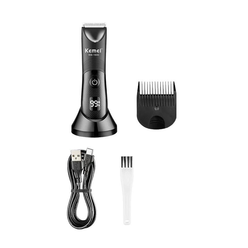 Tông Đơ Cắt Tóc Chống Thấm Nước, Kemei, Dành Cho Nam Giới, Đa Năng, Không Dây, Có Thể Sạc Lại, Tông Đơ Cắt Tóc Điện, Máy Cạo Lông Cơ Thể, KM-1840 5