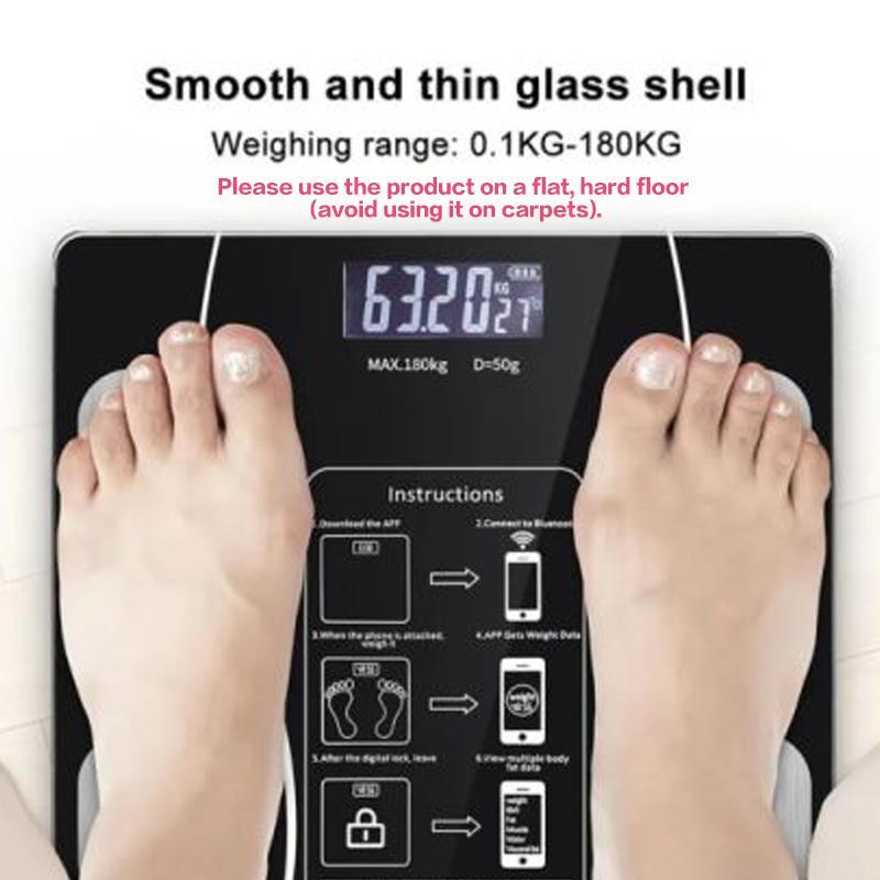 Smart Wireless Digital Body Scale without Batteries, High Precision Digital Body Fat Scale, Household Digital Body Fat Scale Fitness Equipment 2