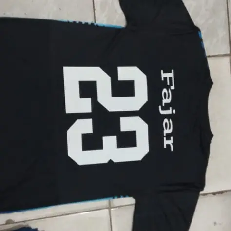 TAMBAH NAMA DAN NOPUNG DENGAN SABLON POLYFLEX / SABLON STRIKA / SABLON STICKER / NAMESET CUSTOM NAMA SAJA Uniseks Baju Sport 2