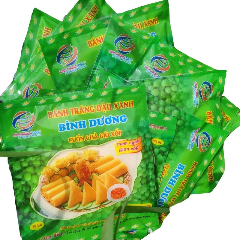 5gói Bánh tráng bò bía đậu xanh cuốn chả giò giòn rụm sz15cm,29-30 lá,có thể làm đồ Ăn Vặt, Snack, Food
