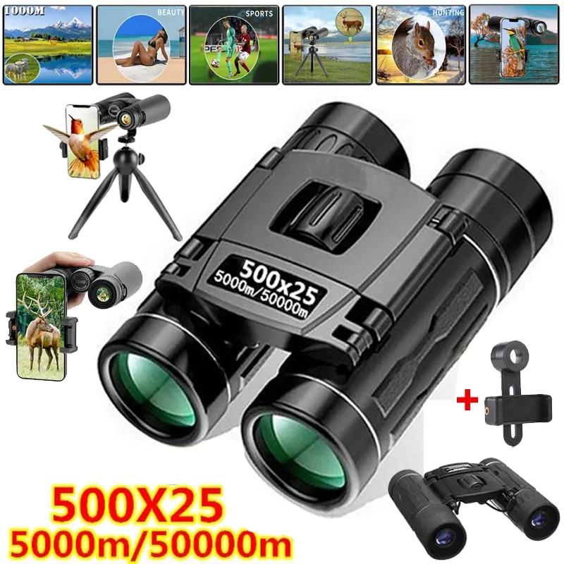 Product Introduction of 500X25 Portable Hd Zoom 5000M/50000M Binoculars Telescope Powerful Folding Long-Distance Vision Hunting Outdoor Camping Sports 47