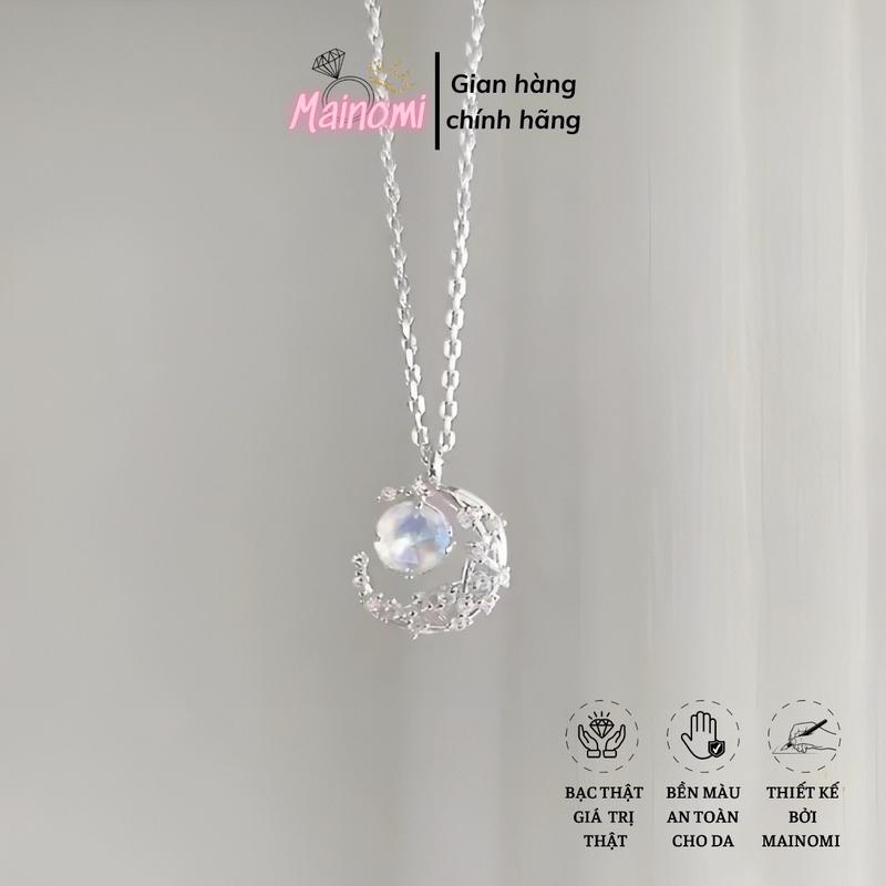 Dây chuyền mặt trăng đá Moon sang xịn lấp lánh nhà MAINOMi